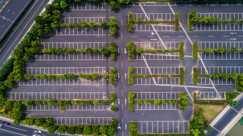 Eco -friendly green parking lot 