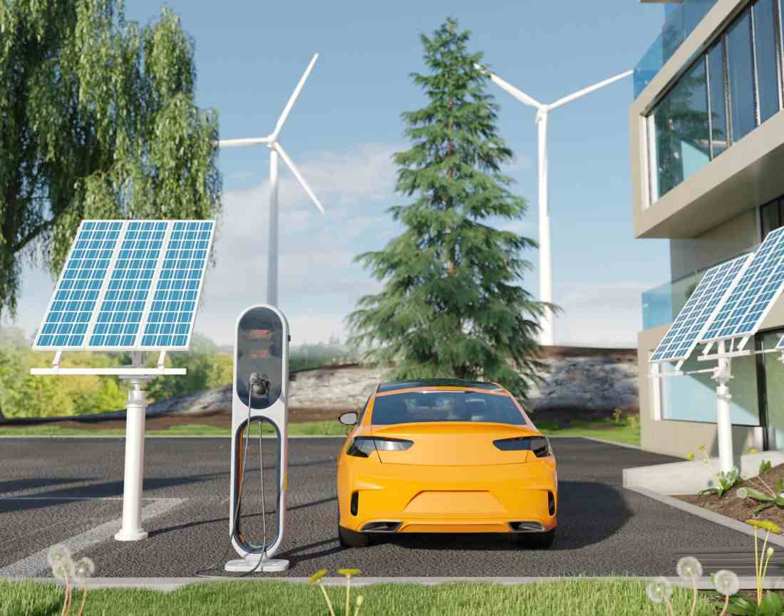 Solar-powered EV charging station