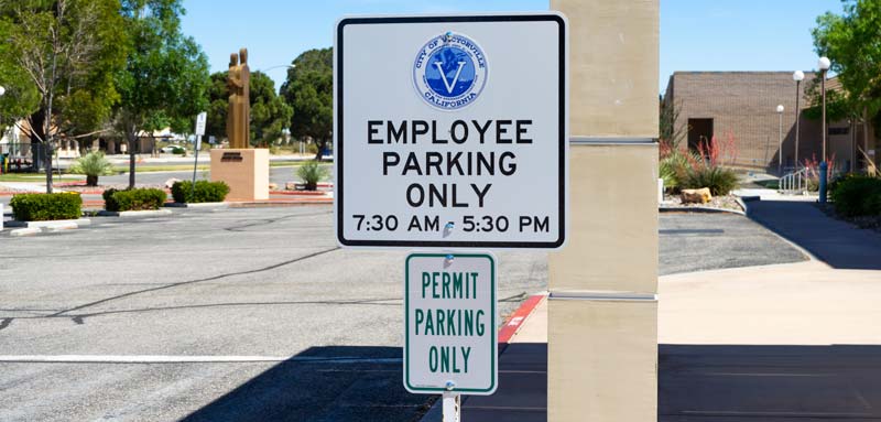 Dedicated spots for employees