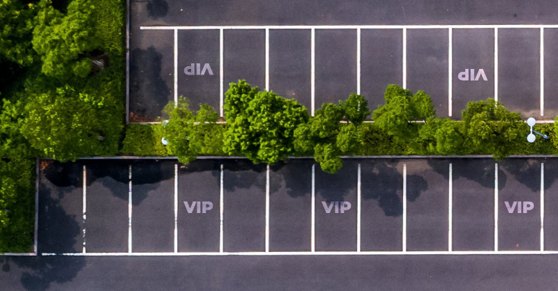 VIP parking spaces